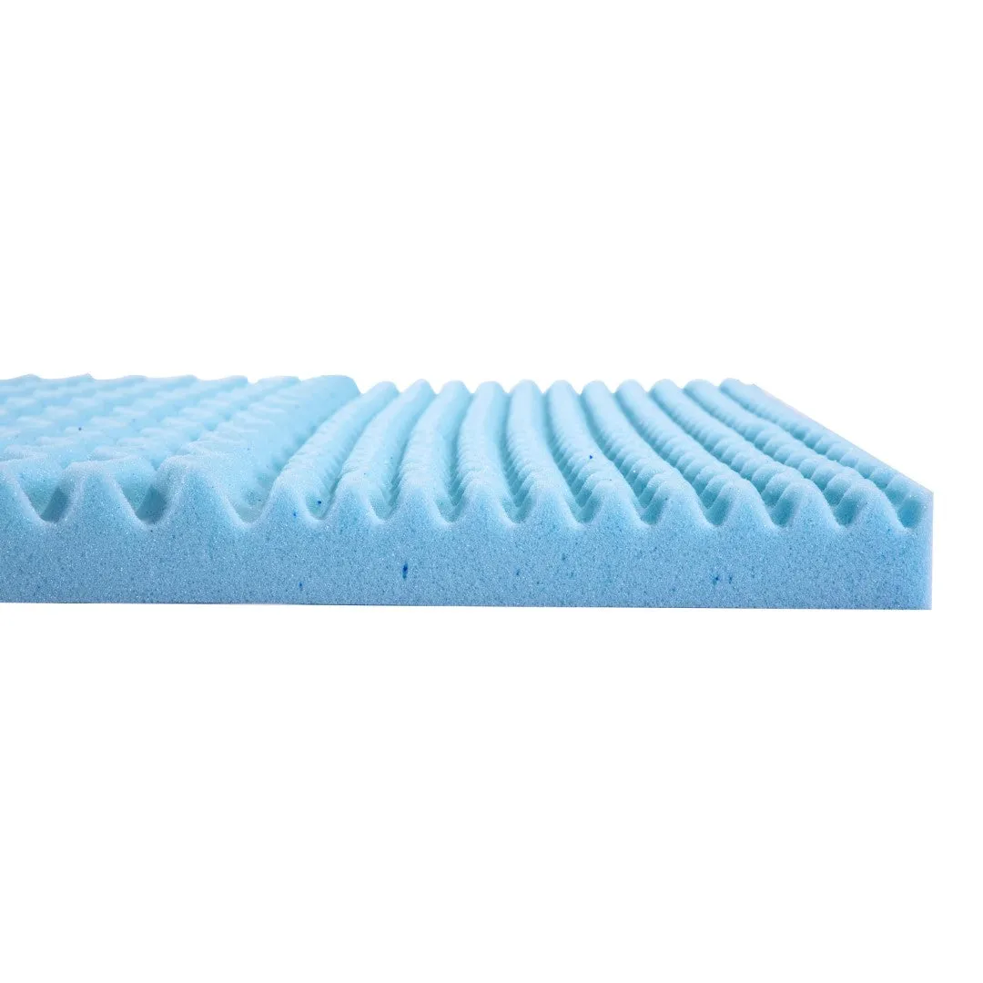 2-Inch Cooling Gel Memory Foam Topper, 5-Zone Queen, CertiPUR-US Certified