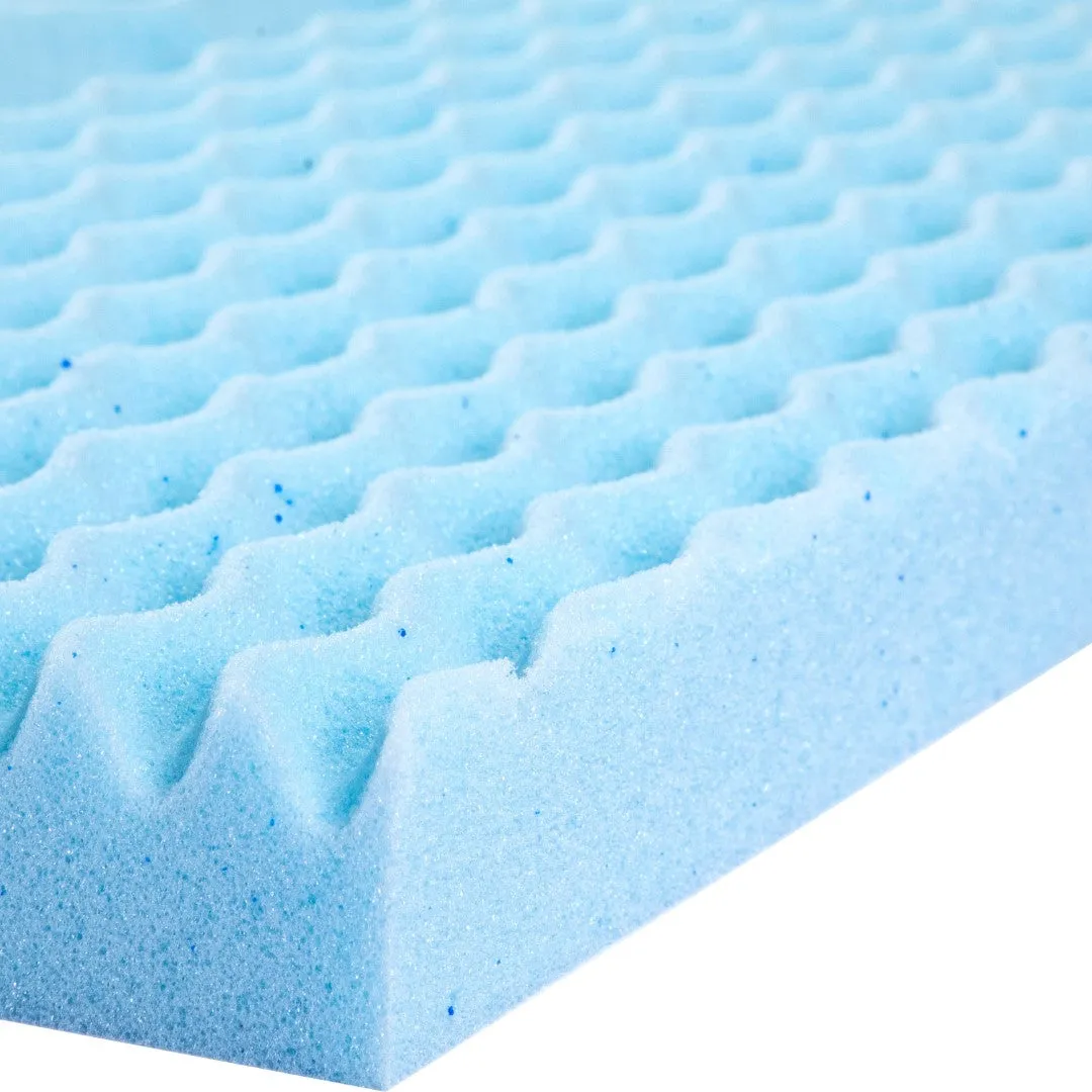 2-Inch Cooling Gel Memory Foam Topper, 5-Zone Queen, CertiPUR-US Certified