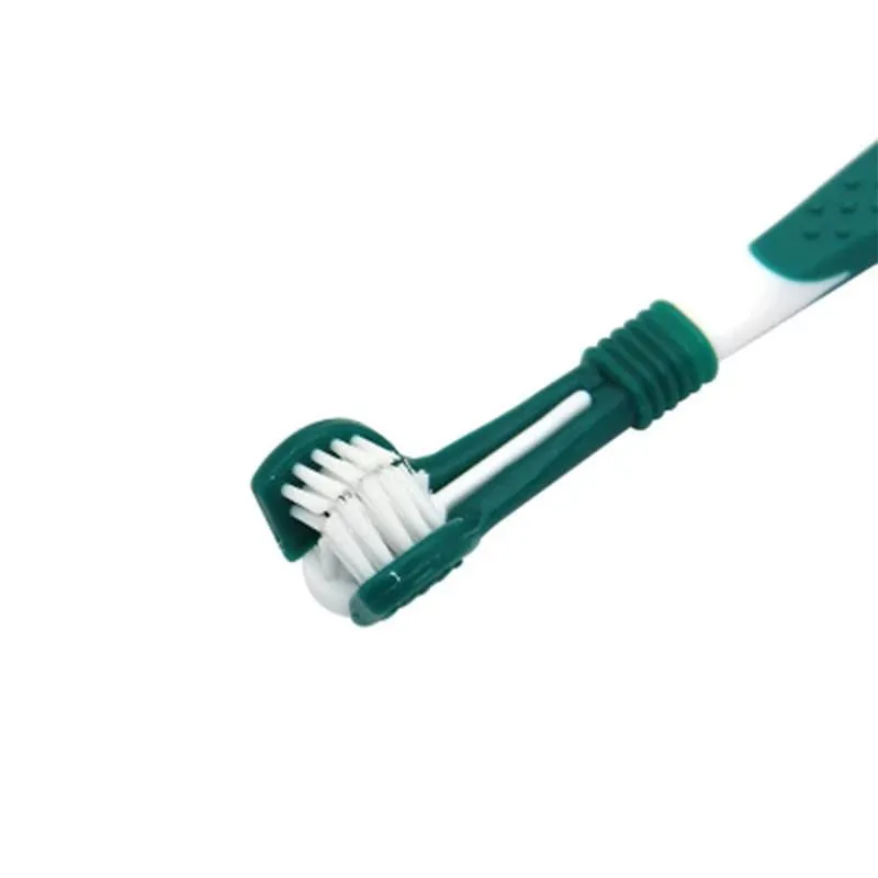 2pcs Super Soft 3 Sided Pet Toothbrush Dog Teeth Brush