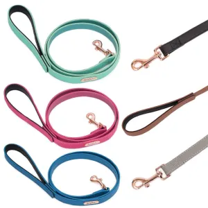 5 ft Genuine Leather Leash - 3 Colors