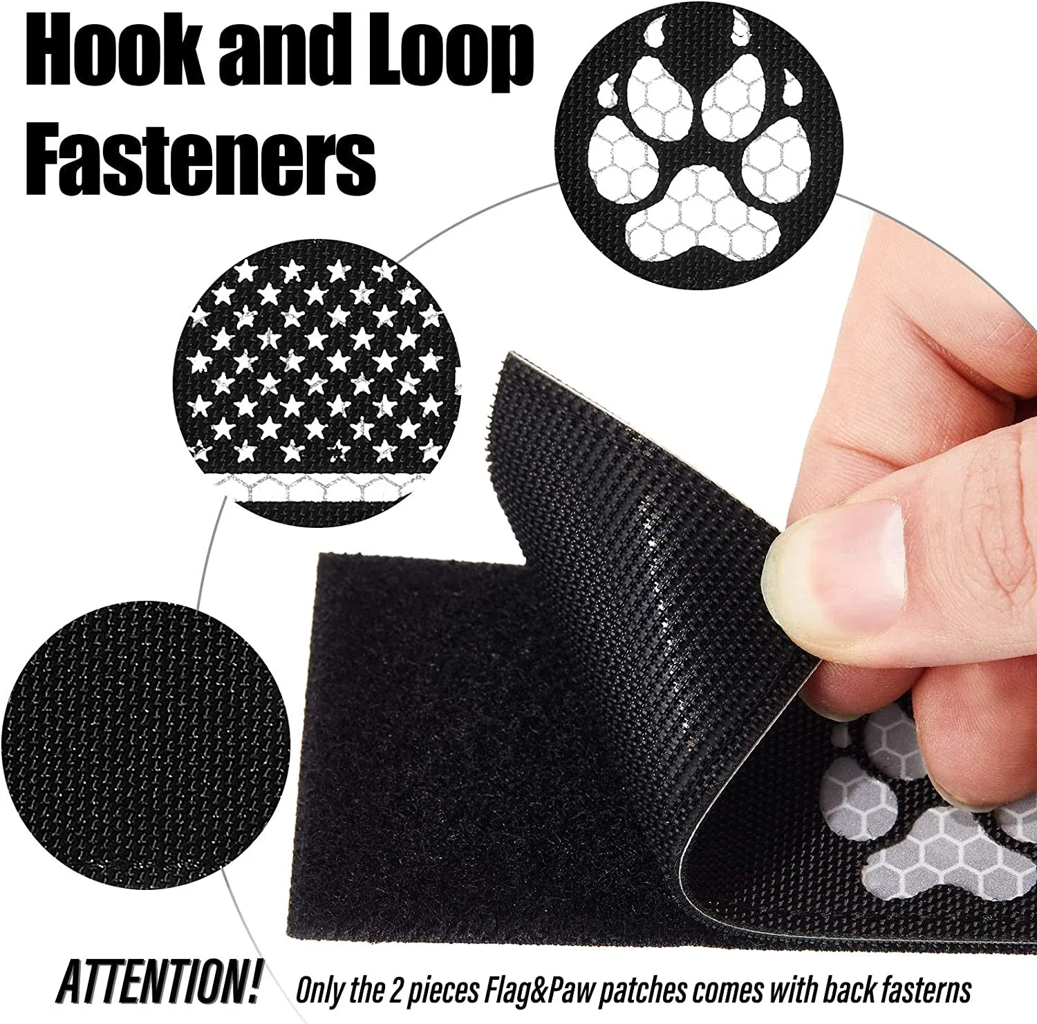 8 Pieces Reflective Service Dog Vest Patches Do Not Pet in Training Dog Patches Dog Harness Patch Removable Tactical Dog Vest Patches with Printed Dog Paw for Dog(Classic Patterns,4.3 X 1.6 Inch)