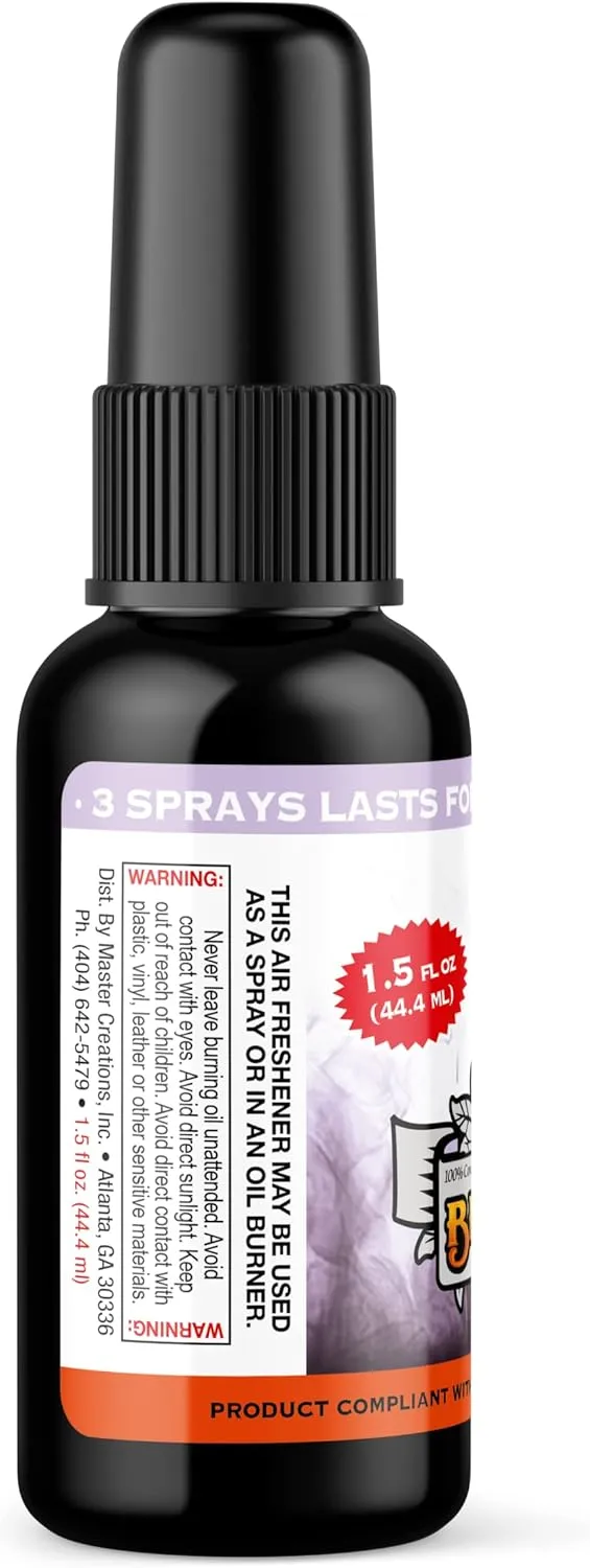 BluntPower (Lavender, 1 Pack) Concentrated Air Freshener for Room and Car Spray - Oil-Based Diffuser Spray Bottle - Long-Lasting Bathroom Spray, Car Freshener, & Odor Eliminator Spray