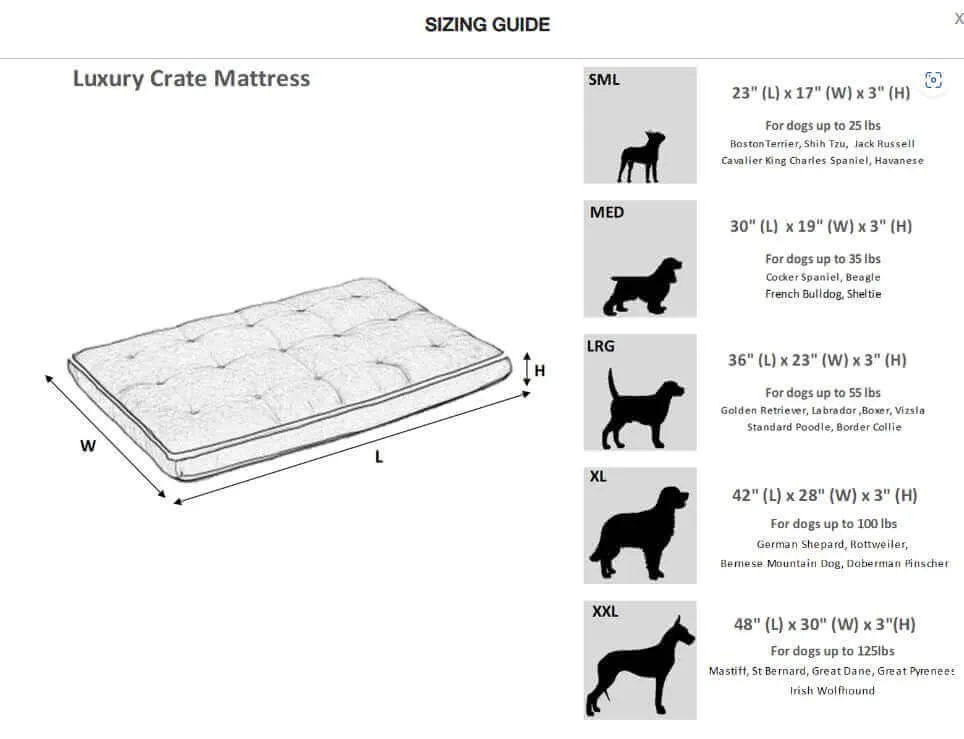 Bowsers Luxury Crate Dog Mattress