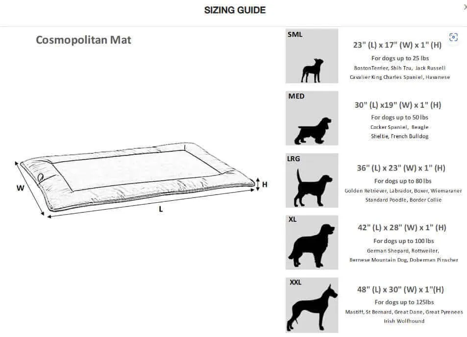 Bowsers Premium Cosmopolitan Dog Mat: The Ultimate Comfort for Your Dog - Herringbone