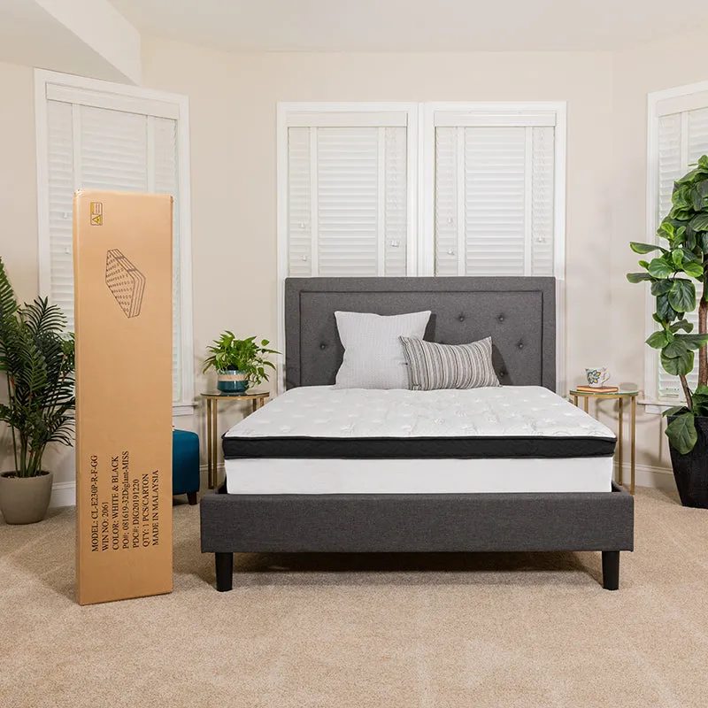 Capri Comfortable Sleep 12 Inch CertiPUR-US Certified Memory Foam & Pocket Spring Mattress, Twin Mattress in a Box
