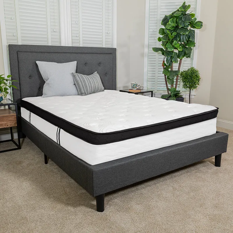 Capri Comfortable Sleep 12 Inch CertiPUR-US Certified Memory Foam & Pocket Spring Mattress, Twin Mattress in a Box