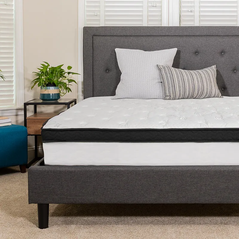 Capri Comfortable Sleep 12 Inch CertiPUR-US Certified Memory Foam & Pocket Spring Mattress, Twin Mattress in a Box