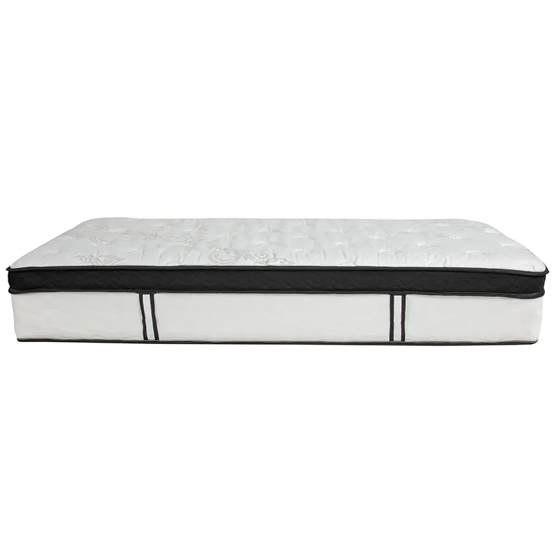 Capri Comfortable Sleep 12 Inch CertiPUR-US Certified Memory Foam & Pocket Spring Mattress, Twin Mattress in a Box