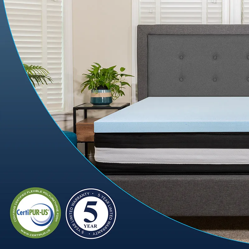 Capri Comfortable Sleep Twin 10 Inch CertiPUR-US Certified Foam Pocket Spring Mattress & 3 inch Gel Memory Foam Topper Bundle