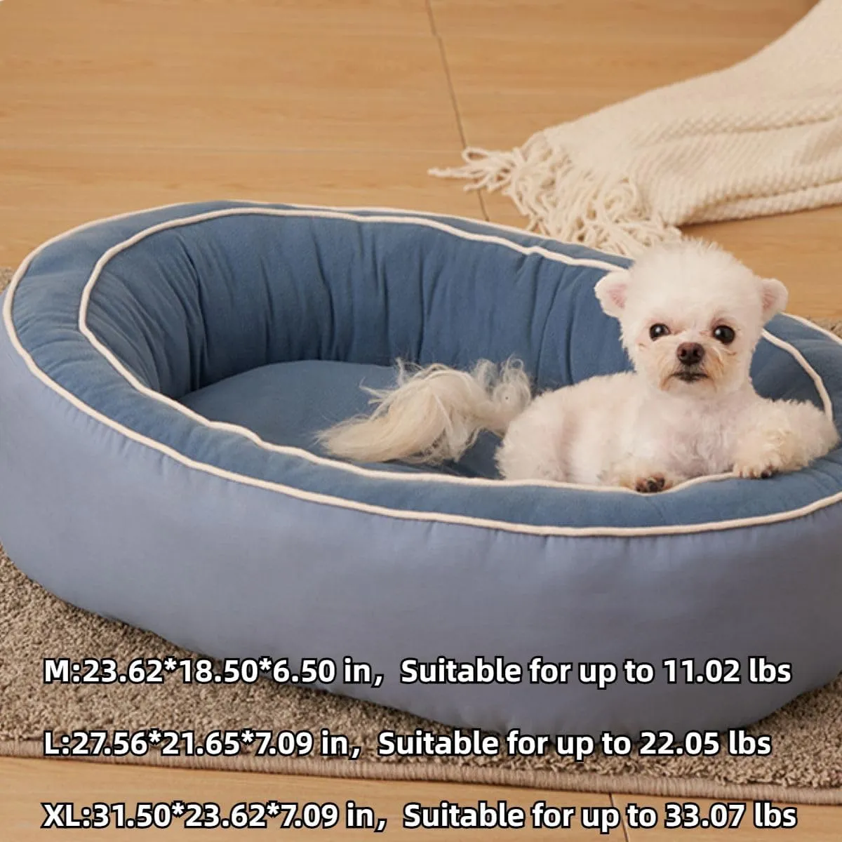 Cat Bed for Indoor Cats, Machine Washable, Cat Beds for Indoor Cats or Small Dogs, Puppy, Kitty, Kitten, Rabbit, Anti-Slip & Water-Resistant Bottom (Green,Large)
