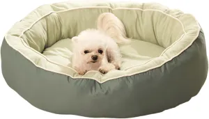 Cat Bed for Indoor Cats, Machine Washable, Cat Beds for Indoor Cats or Small Dogs, Puppy, Kitty, Kitten, Rabbit, Anti-Slip & Water-Resistant Bottom (Green,Large)