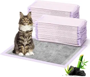 Cat Pads Refills for Litter Box: Cat Litter Mat for Tidy Cats Breeze Litter System - Thickened 6-Layer Super Absorbent Breeze Pads - 16.9" X 11.4" Activated Carbon Odor Control - Pack of 40