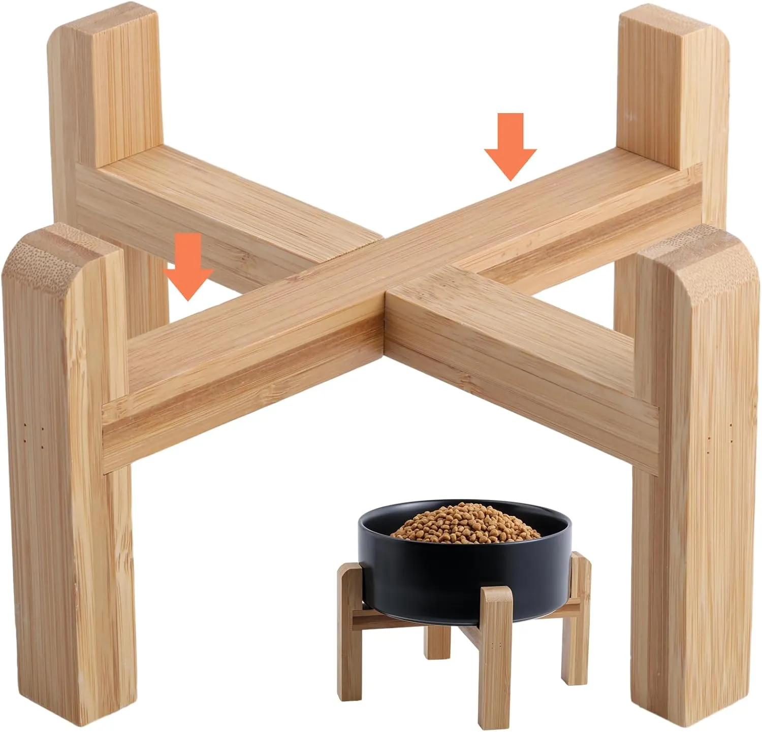 Dog Bowl Stand for Medium & Large Breeds, Elevated/Raised Dog Bowl Holder, 8 in 7.6 Cups, Non Slip, Durable
