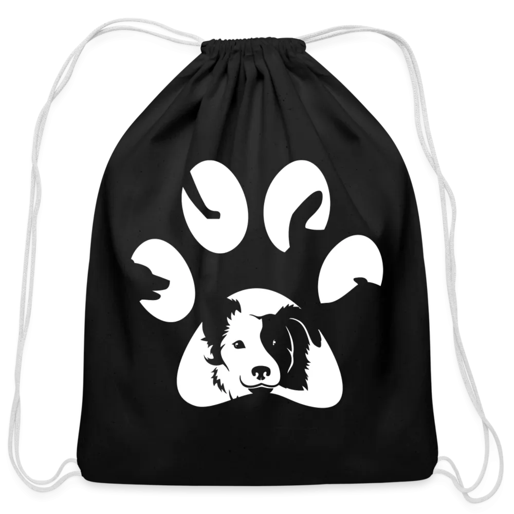 Dog Pawprint   Drawstring Bag