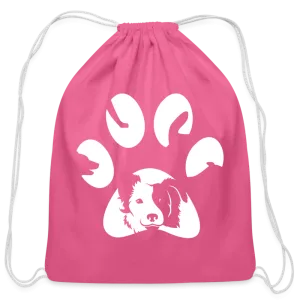 Dog Pawprint   Drawstring Bag