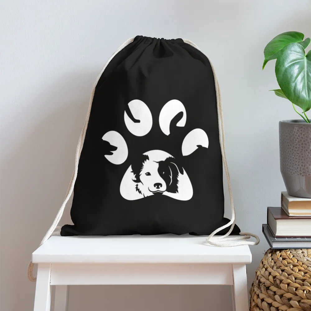 Dog Pawprint   Drawstring Bag
