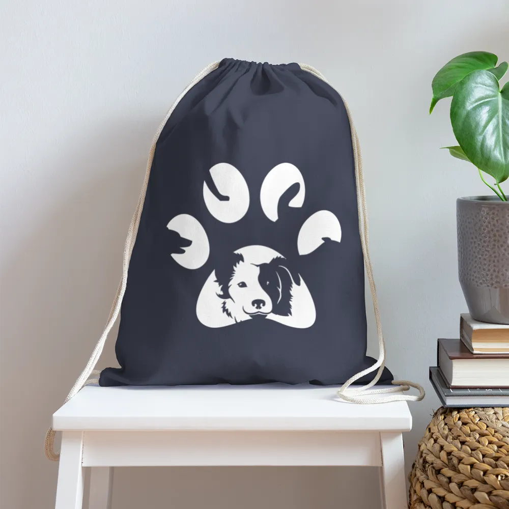 Dog Pawprint   Drawstring Bag