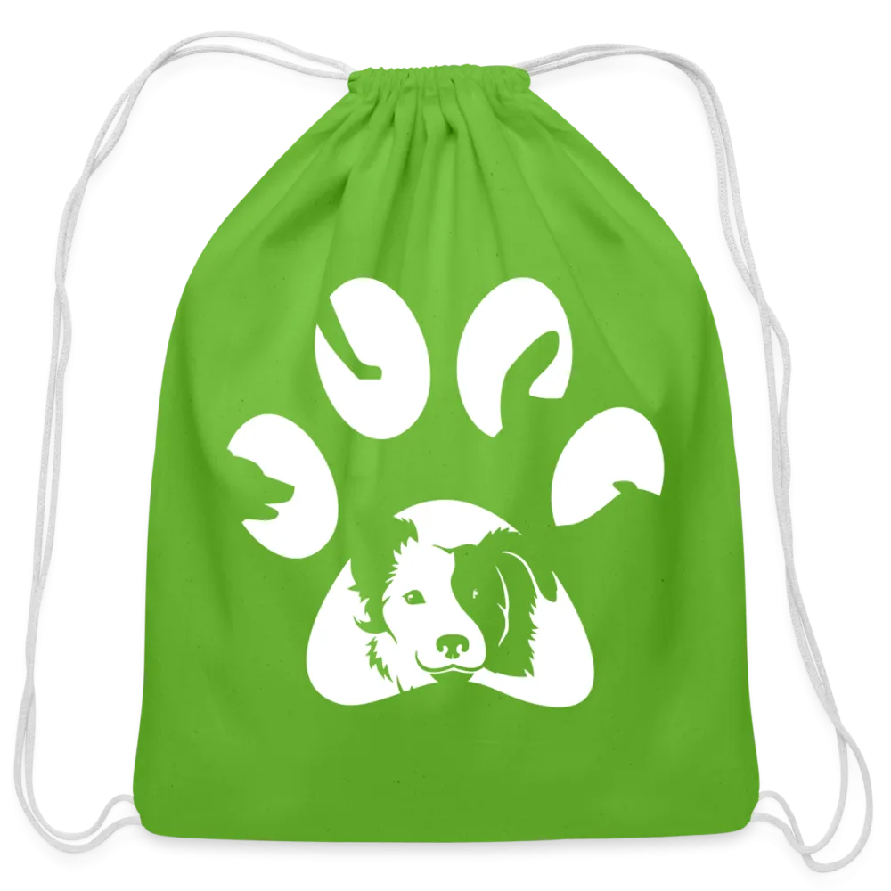 Dog Pawprint   Drawstring Bag