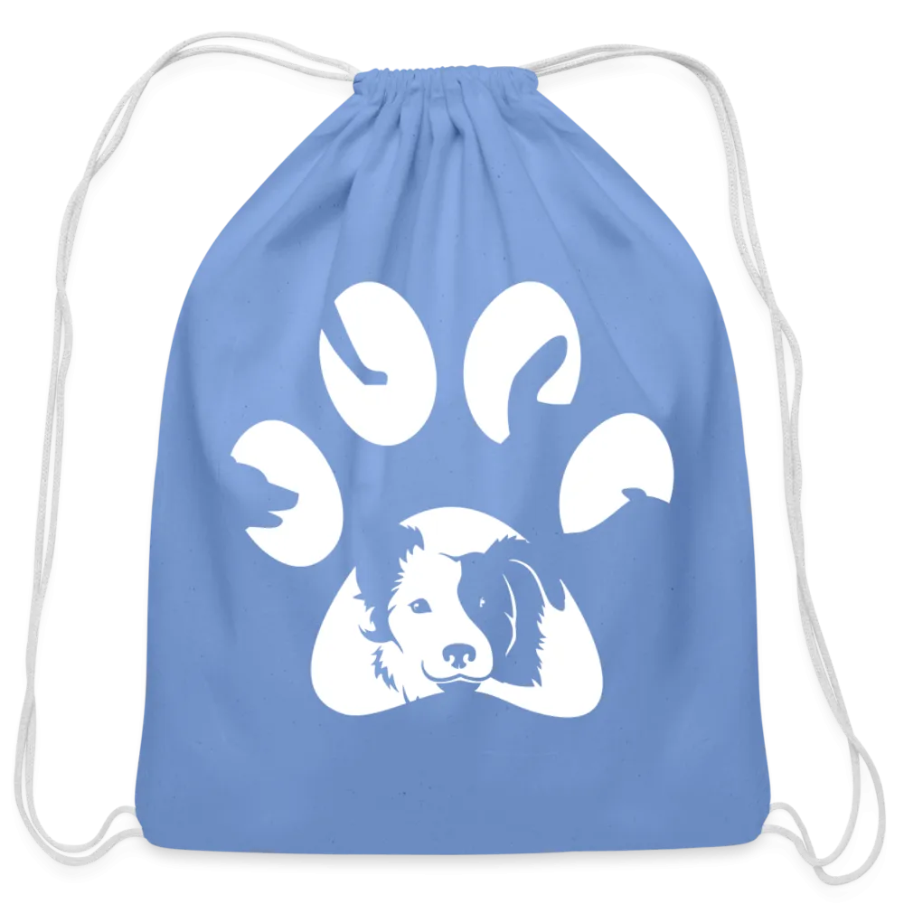 Dog Pawprint   Drawstring Bag