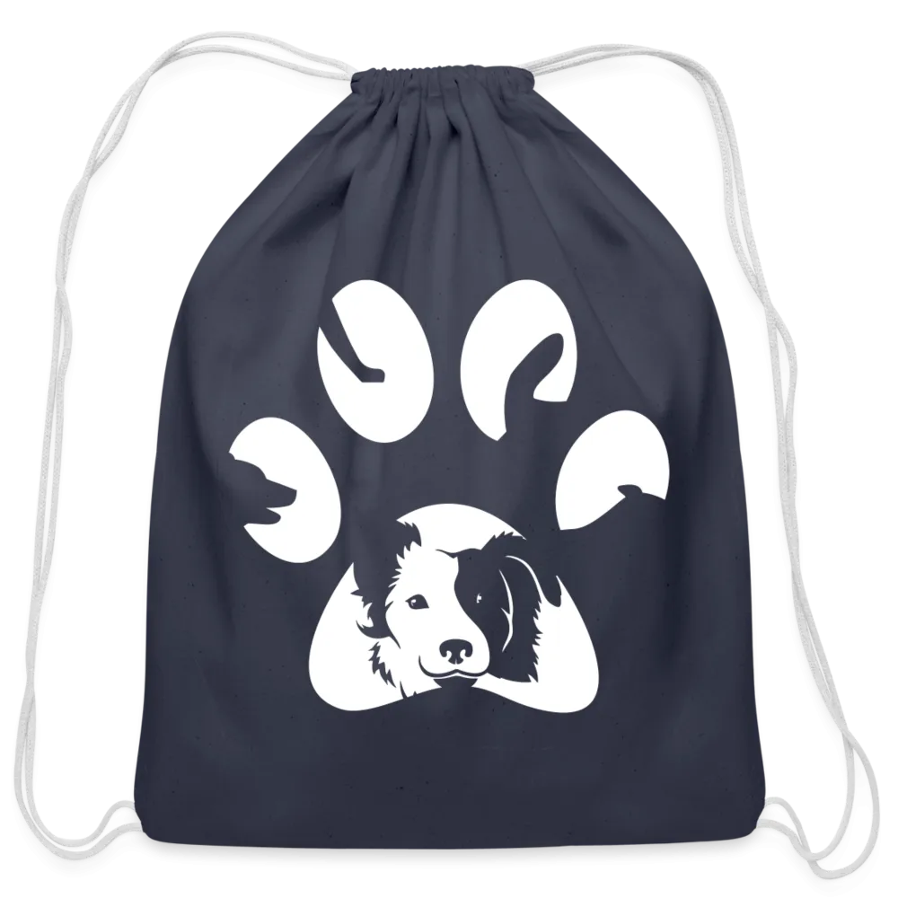 Dog Pawprint   Drawstring Bag