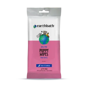 Earthbath Grooming Wipes Wild Cherry for Puppy