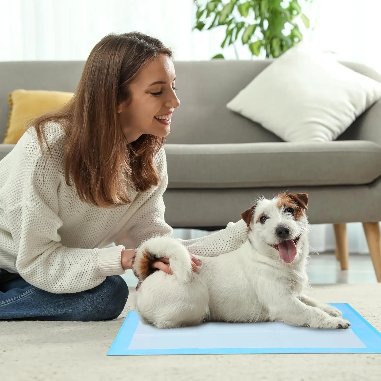 Extra Absorbent Dog Pee Pads 22"x22" [100 Count] | Puppy Training Pads Leak-Proof 6-Layer Design - Pet Potty Pads for Dogs, Puppies, Cats, and Rabbits (100, 22*22)