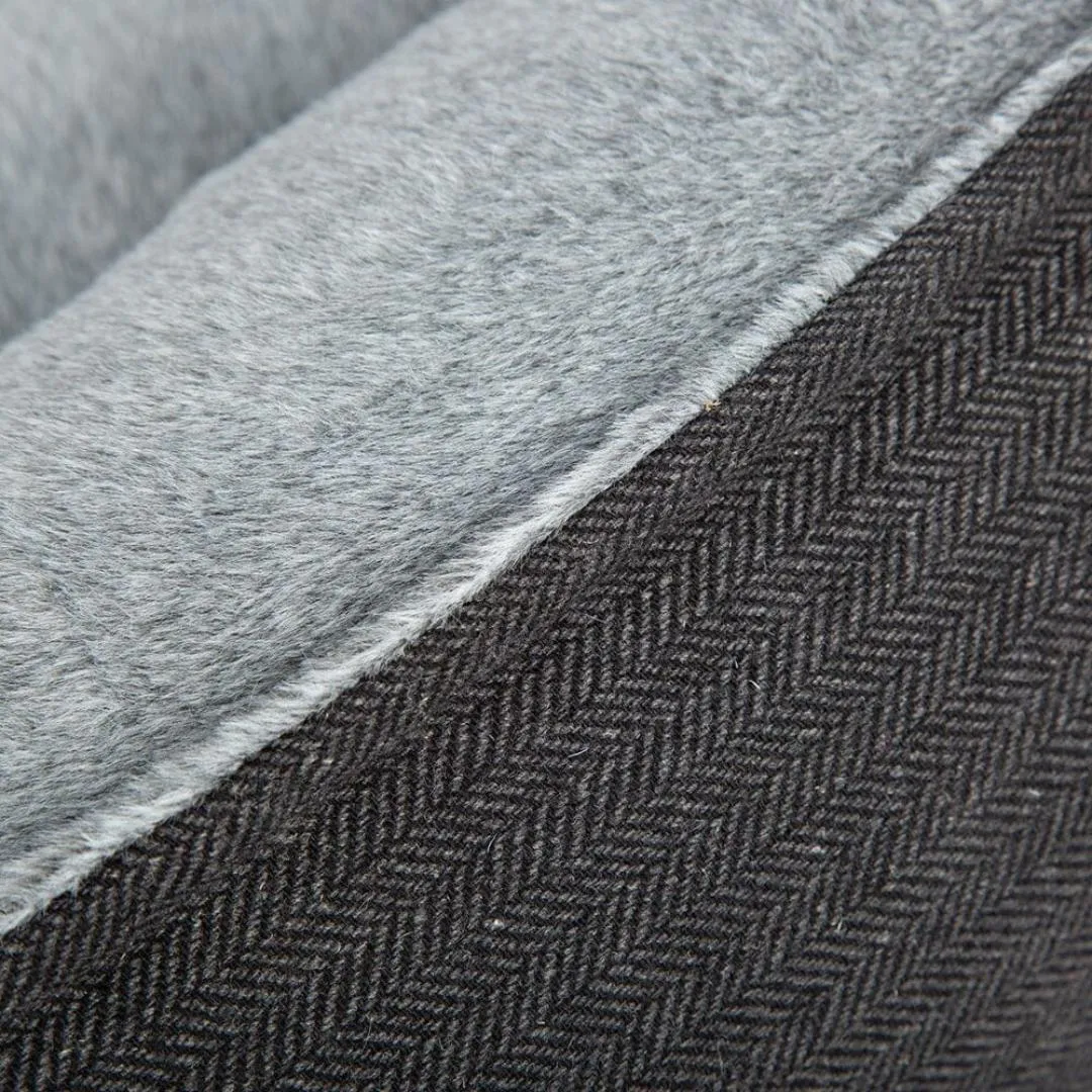 Harvard Memory Foam Box Dog Bed - Graphite Grey