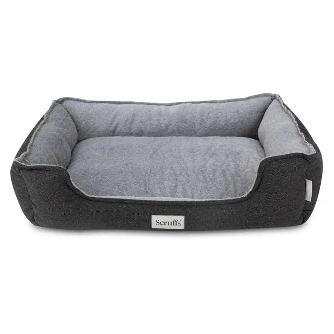 Harvard Memory Foam Box Dog Bed - Graphite Grey