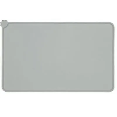 L 54*38cm gray Pet silicone placemats, waterproof, non-slip and leak-proof placemats for cats and dogs, car pet mats AZ19855