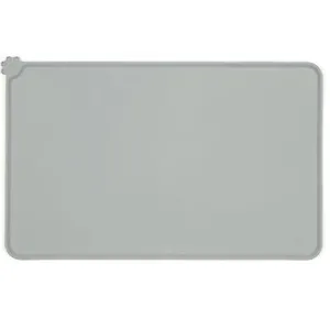 L 54*38cm gray Pet silicone placemats, waterproof, non-slip and leak-proof placemats for cats and dogs, car pet mats AZ19855