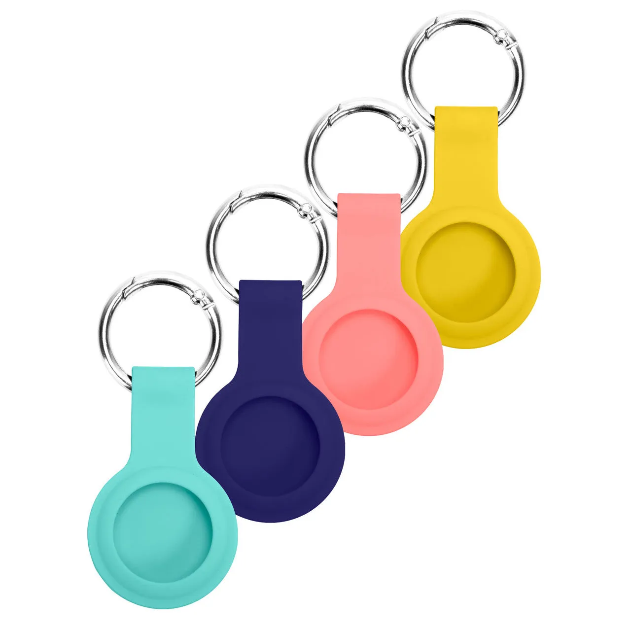 Laser Silicone Key Ring for Apple AirTag (4 Pack)