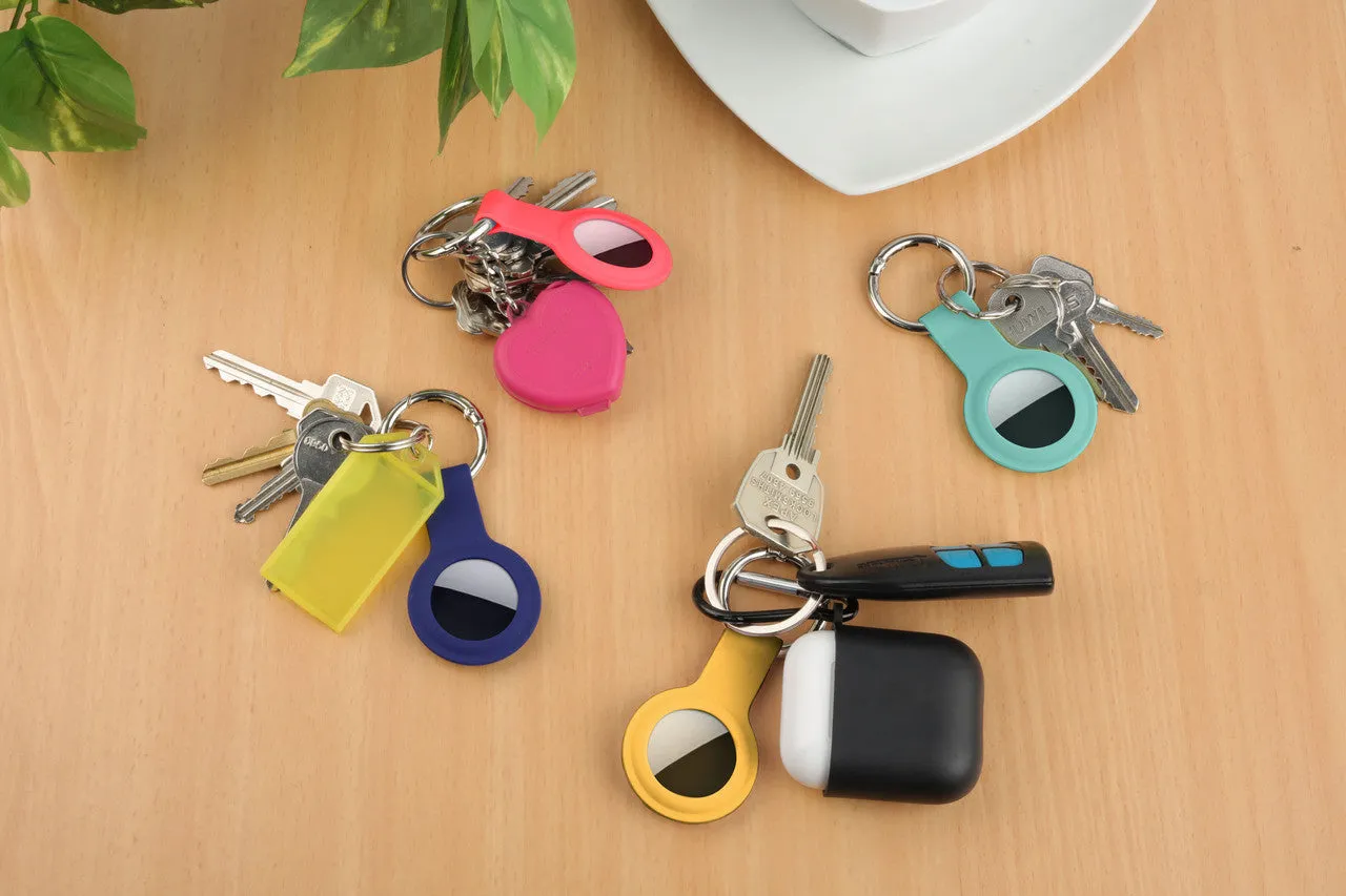 Laser Silicone Key Ring for Apple AirTag (4 Pack)