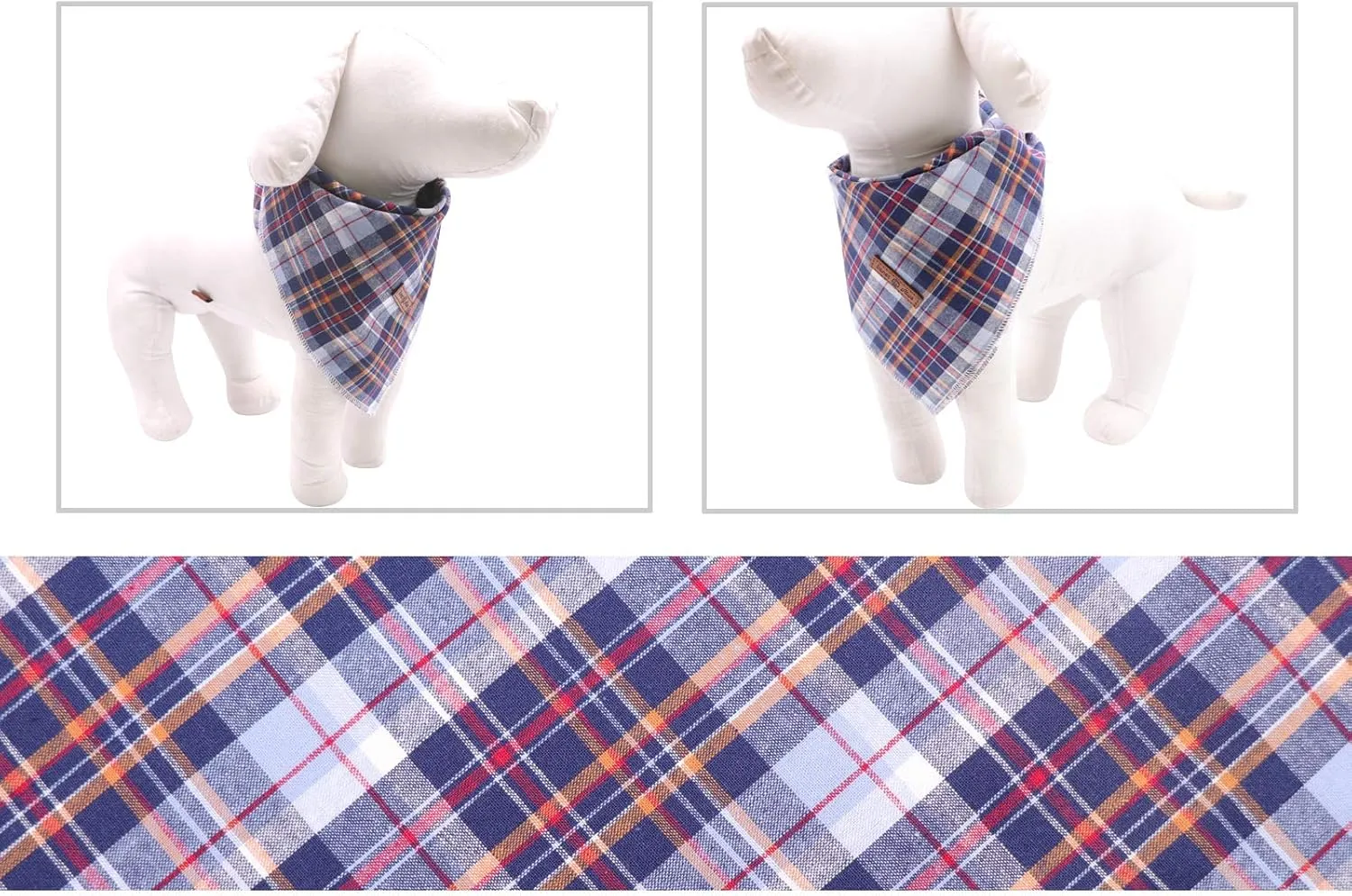 Lionet Paws Dog Bandana Washable Cotton Handkerchief Scarf Triangle Bandana for Small Medium Large Dogs