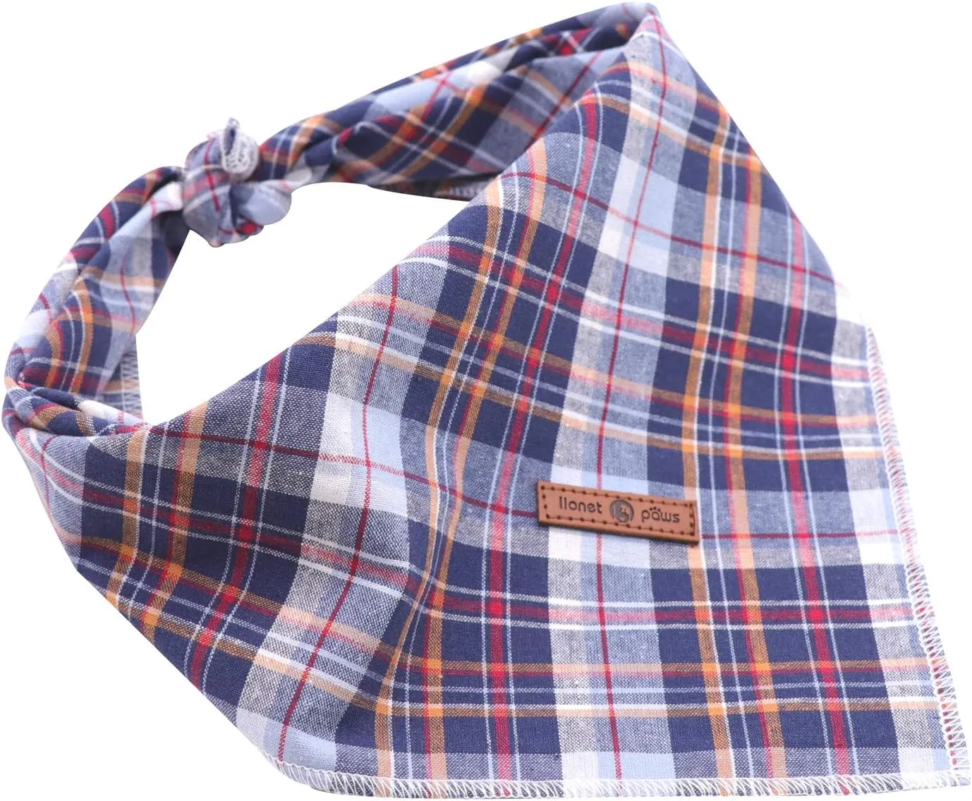 Lionet Paws Dog Bandana Washable Cotton Handkerchief Scarf Triangle Bandana for Small Medium Large Dogs