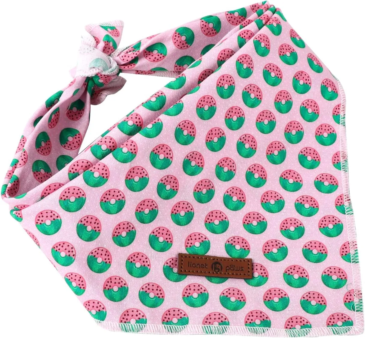 lionet paws Donut Dog Bandana for Small Medium Large Dogs, Cat Dog Kerchief Triangle Bibs Scarf for Male Female