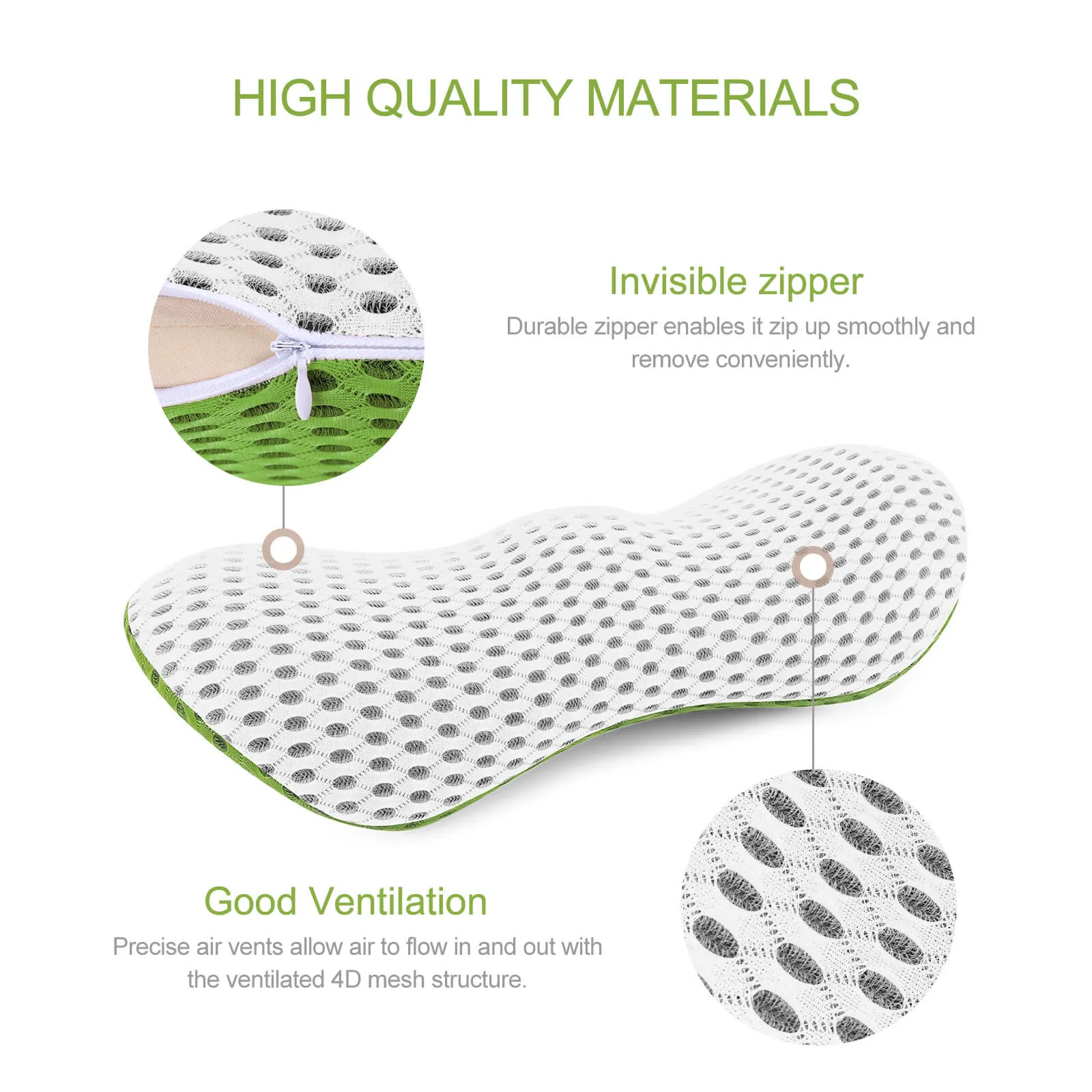 Lumbar Pillow Memory Foam Back Support Sleeping Cushion