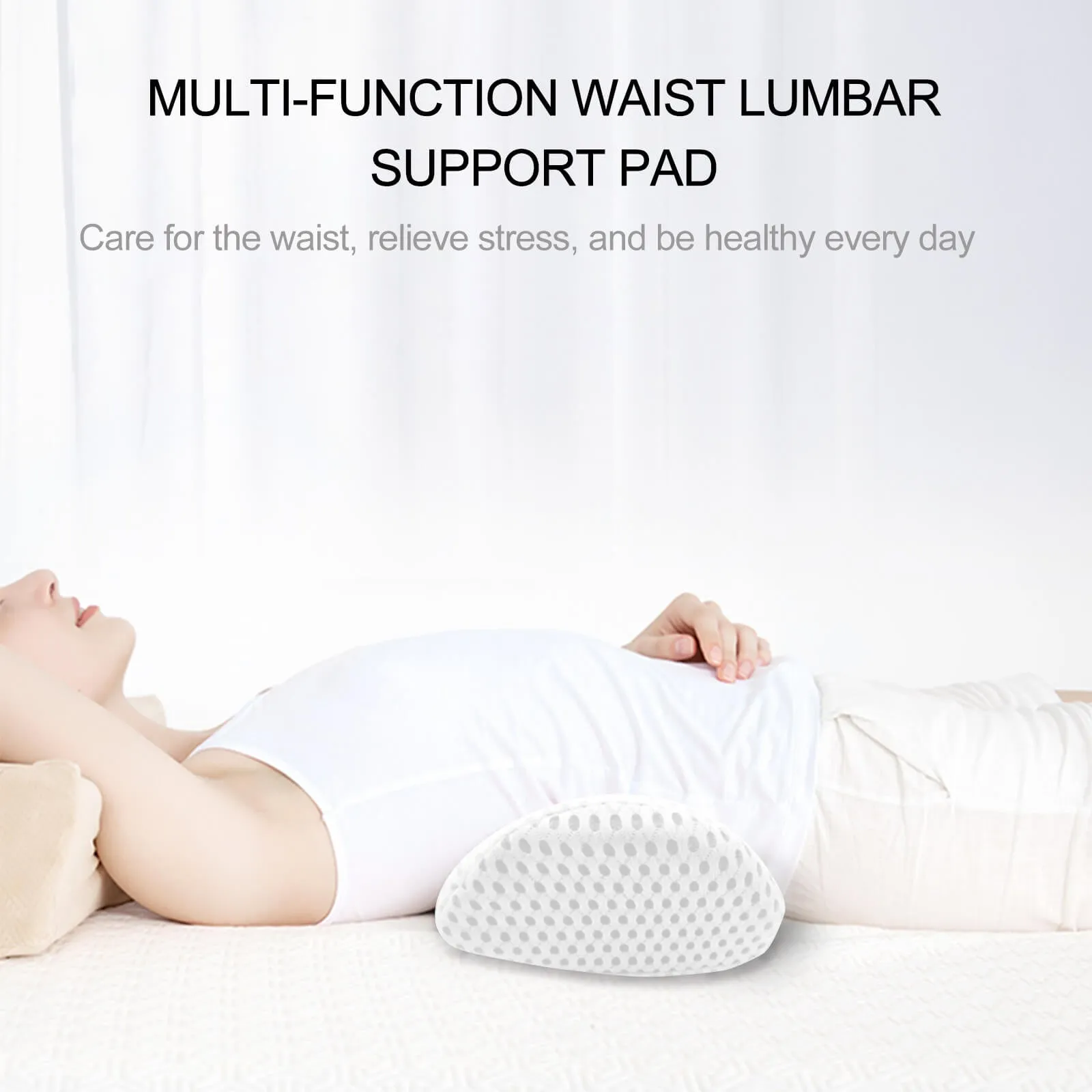 Lumbar Pillow Memory Foam Back Support Sleeping Cushion
