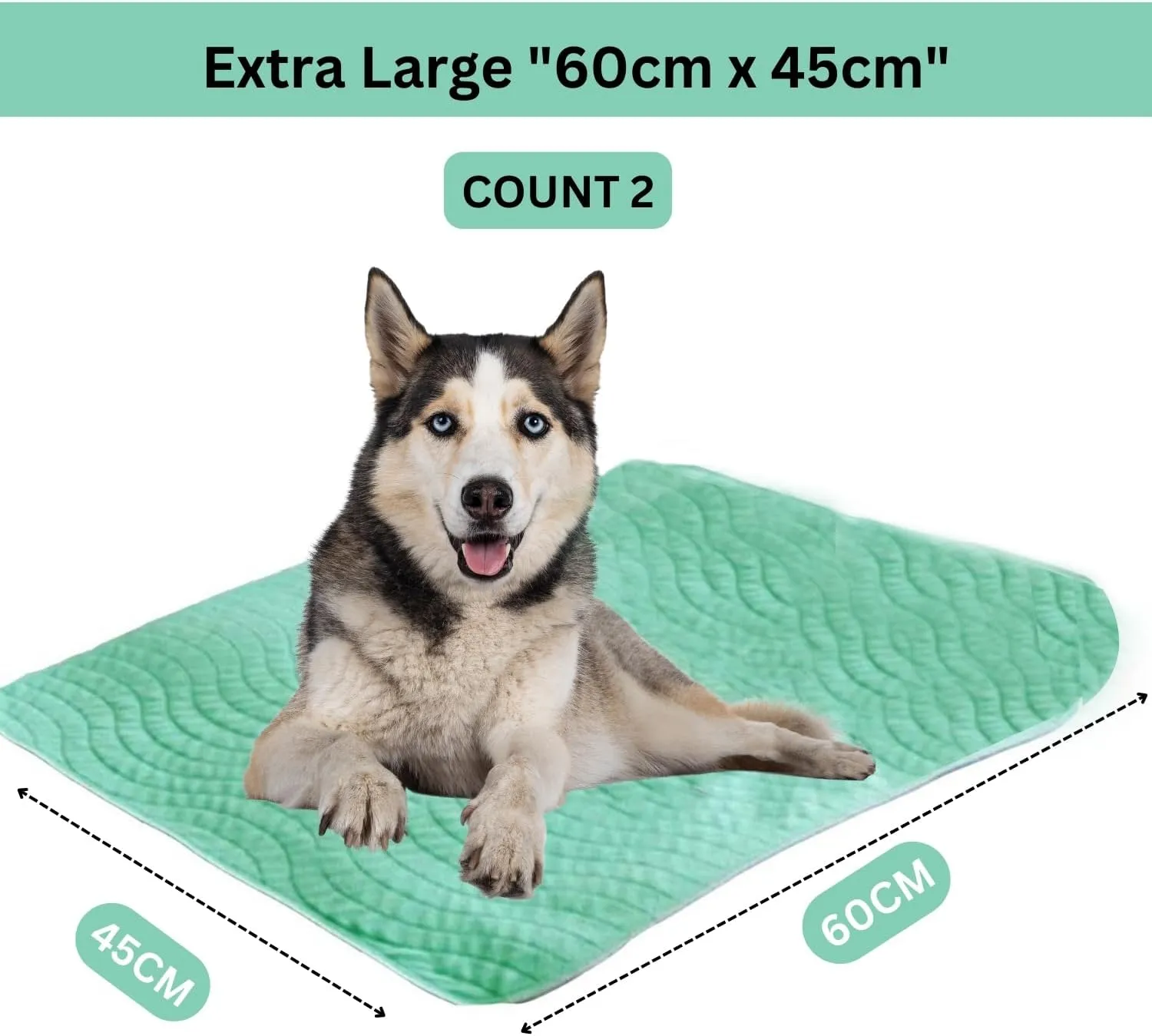 Non-Slip Washable Pee Pads for Dogs 2Pcs Reusable Pee Pads for Dogs (24"x18") Super Absorbent Dog Pads Washable Waterproof Washable Dog Pee Pads Washable Dog Pads for Absorbent