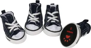 Pet Shoes Puppy Sport Denim Shoes Casual Style Anti-Slip Boots Sneaker Booties 4Pcs