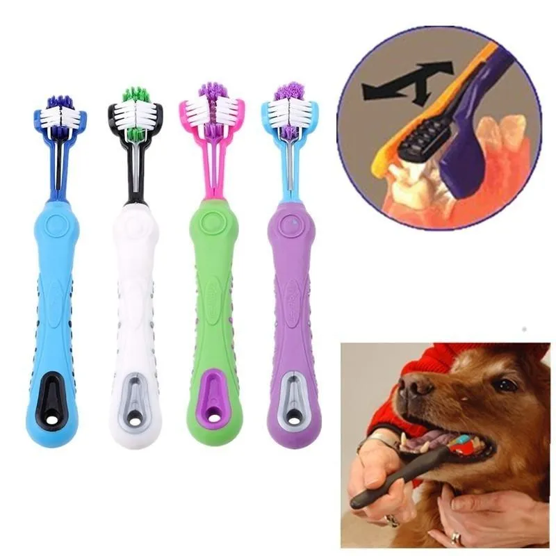 Pet Toothbrush - Three Sided