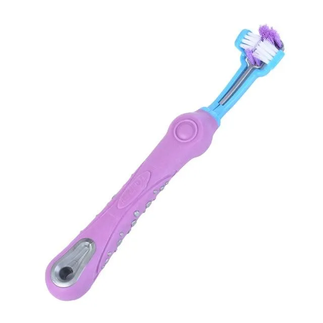 Pet Toothbrush - Three Sided