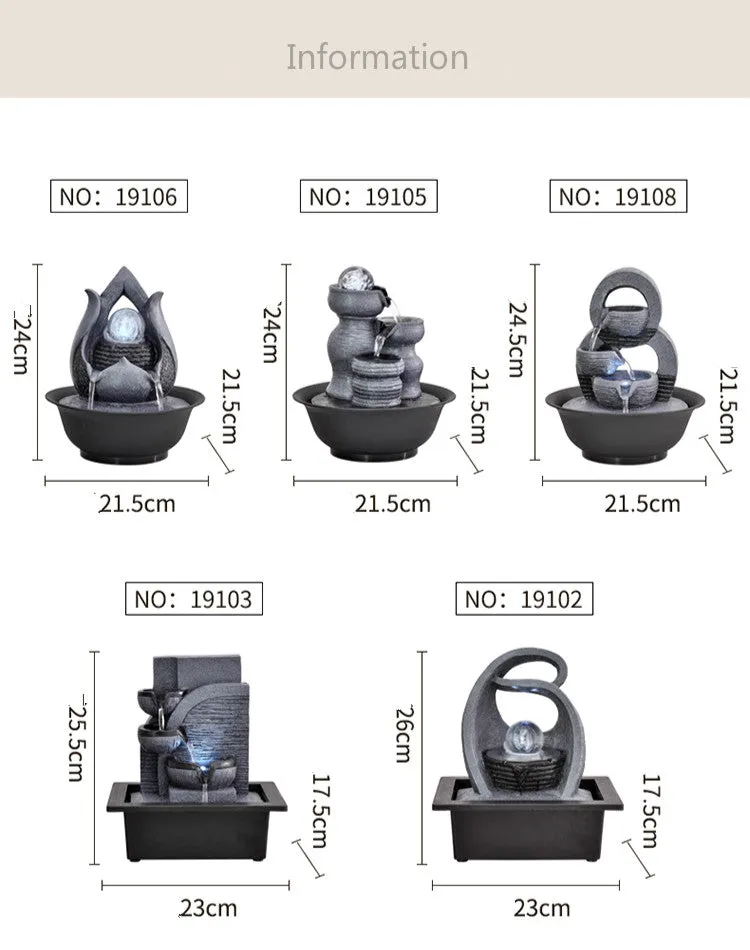Resin Decorative Fountains Indoor Water Fountains
