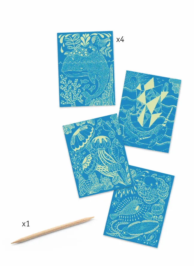 Sea Life Scratch Boards