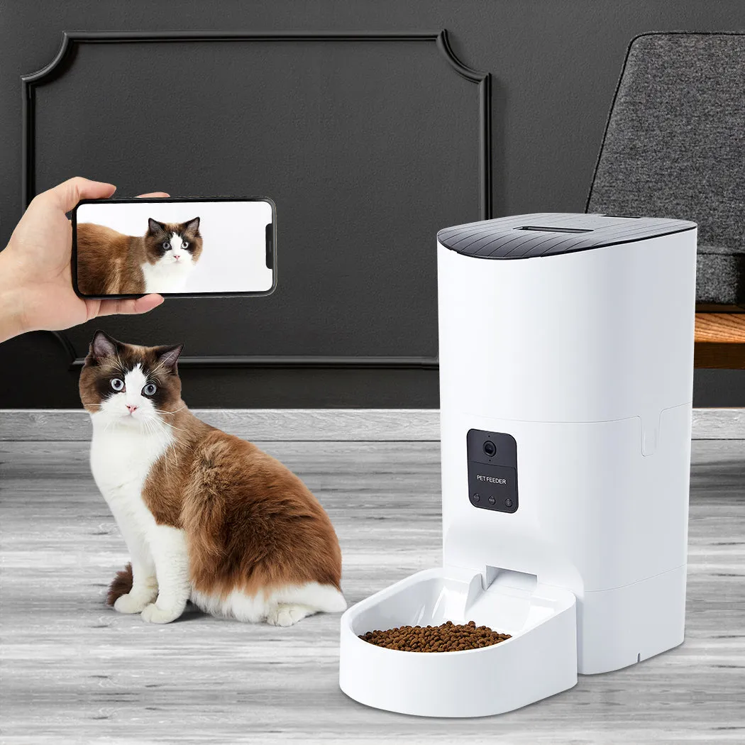 Smart Pet Feeder Camera Automatic Dog Cat Food Dispenser Portable Remote Bowl