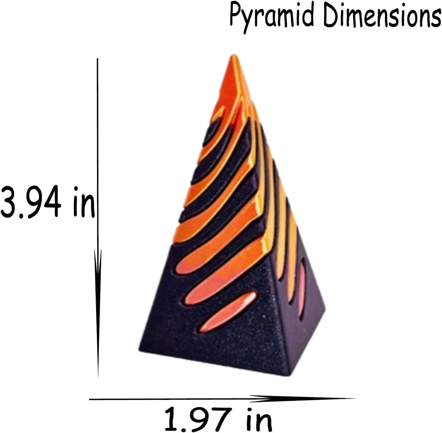 Spiral Fidget Toy,Impossible Pyramid Passthrough Sculpture,Pyramid Passthrough Sculpture-3D Printed Spiral Cone Toy Pyramid,Decor Home Desktop Fidget Toys for Adults with Anxiety(Gold)