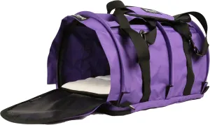 SturdiBag Large Pet Travel Carrier: Flexible Height for Cat and Dog Soft Sided with Safety Clips and Seatbelt Straps | Purple, 18" x 12" x 12" (PN: SB2-PRO-P)