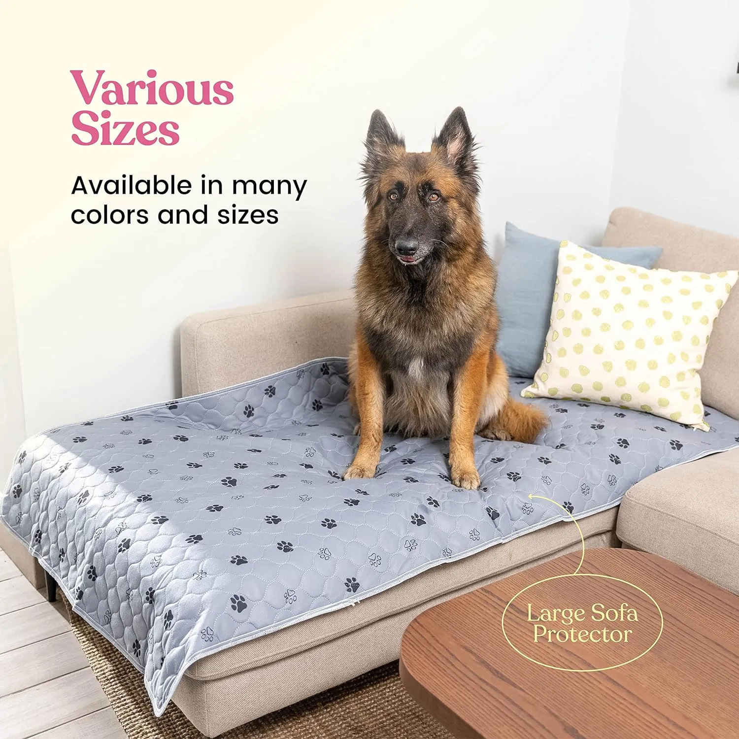 Super Absorbent Washable Pee Pads for Dogs - 2-Pack Superior Reusable Puppy Pads Pet Training Pads 100% Waterproof Dog Pee Pad Protects Against Urine Leakage Non-Slip Grip Prevents Slipping& Bunching