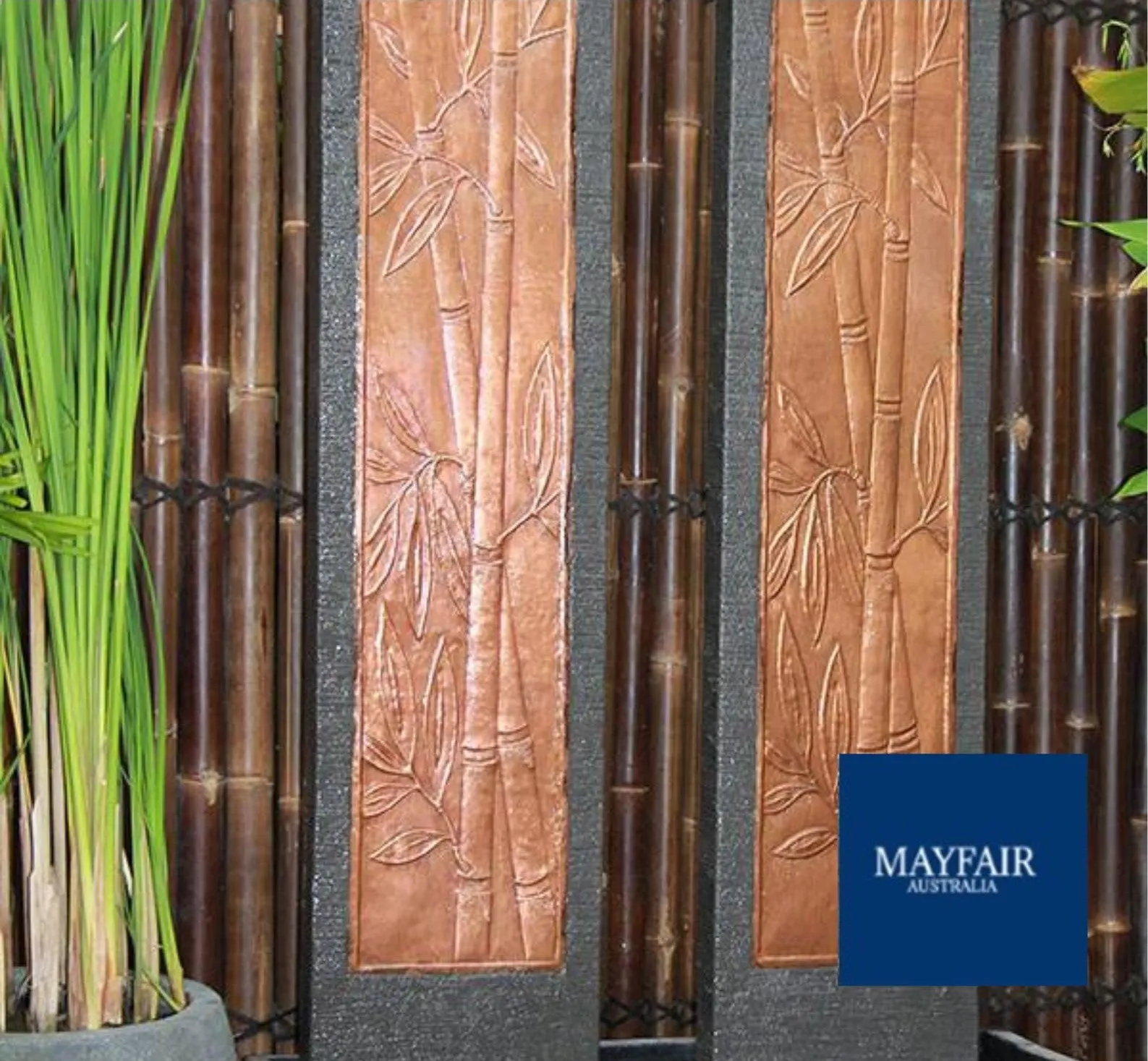TWIN TOWER BAMBOO WALL FOUNTAIN