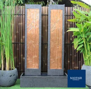 TWIN TOWER BAMBOO WALL FOUNTAIN