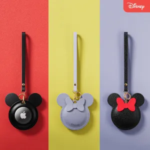 UKA Disney Keychain Leather Case for Apple AirTag with Lanyard